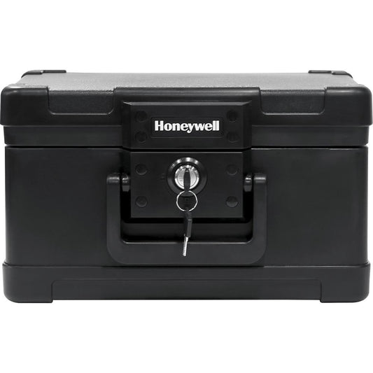 Honeywell 1502 Security Chest - 0.15 ft¬≥ - Key Lock - Fire Resistant, Water Resistant, Water Proof, Damage Resistant - for Envelope, USB Drive, CD, Document, Digital Media, Residential - Internal Size