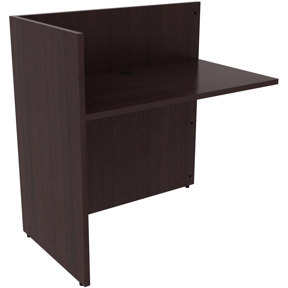 Lorell Espresso Laminate Desk - 42" x 24"41.5" - Material: Laminate - Finish: Espresso