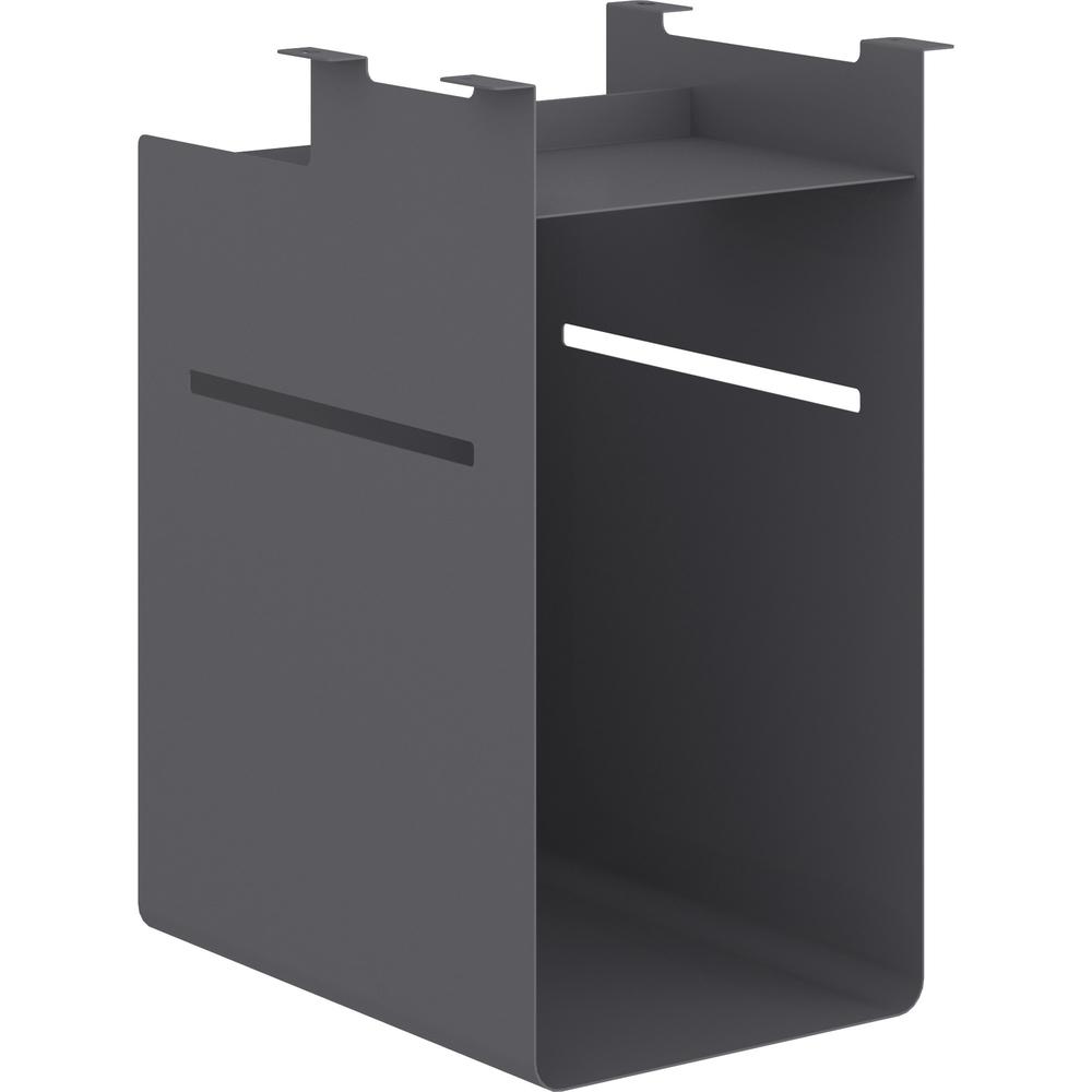 HON Fuse Undermount Cubby - Modern - 10" Width x 15" Depth x 20" Height - Charcoal, Gray