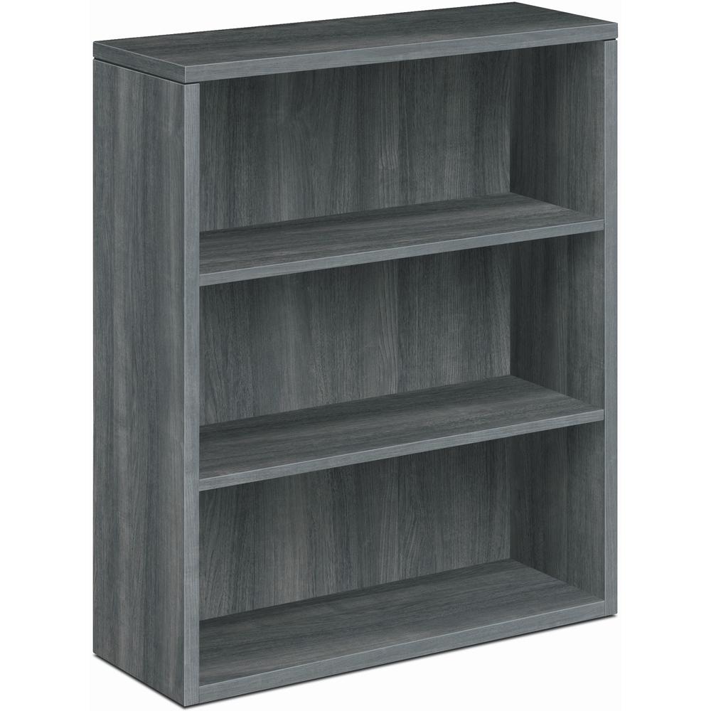 HON 10500 Bookcase - 36" x 13.1"43.4" - 3 Shelve(s) - Material: Laminate - Finish: Sterling Ash