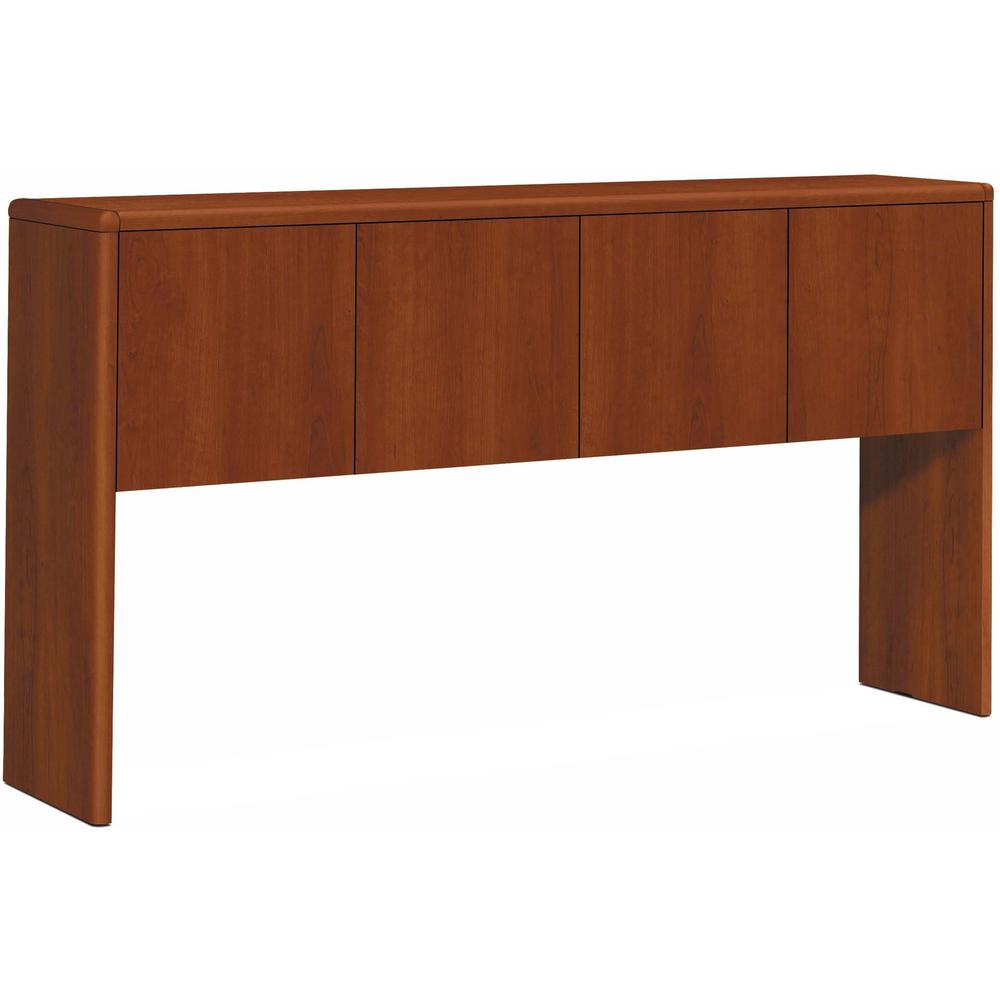 HON H10734 Hutch - 68.6" x 14.6" x 37.1" - 4 Door(s) - Waterfall Edge - Finish: Cognac, Laminate