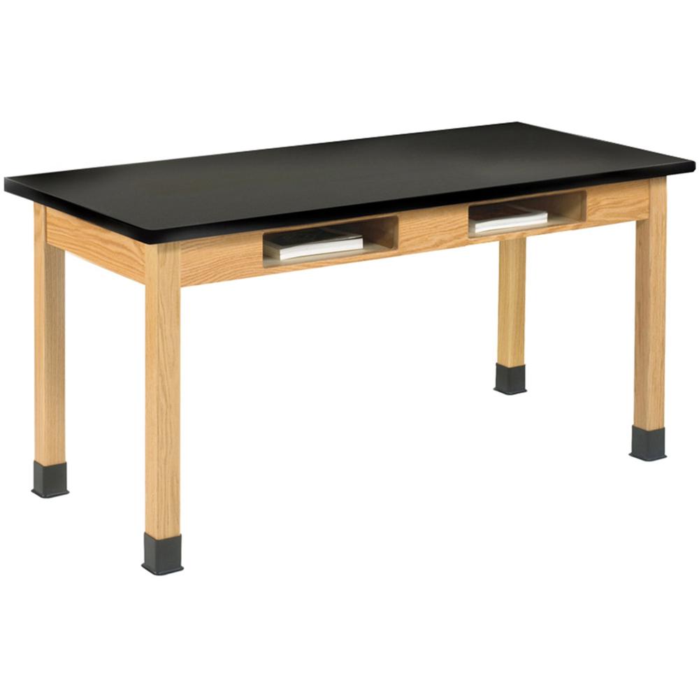 Diversified Spaces PerpetuLab Wooden Leg Science Table with Plain Apron - For - Table TopRectangle Top - Square Leg Base - 4 Legs x 72" Table Top Width x 30" Table Top Depth x 1.25" Table Top Thicknes