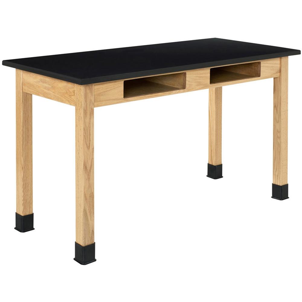 Diversified Spaces PerpetuLab Wooden Leg Science Table with Plain Apron - For - Table TopRectangle Top - Square Leg Base - 4 Legs x 54" Table Top Width x 24" Table Top Depth x 1.25" Table Top Thicknes