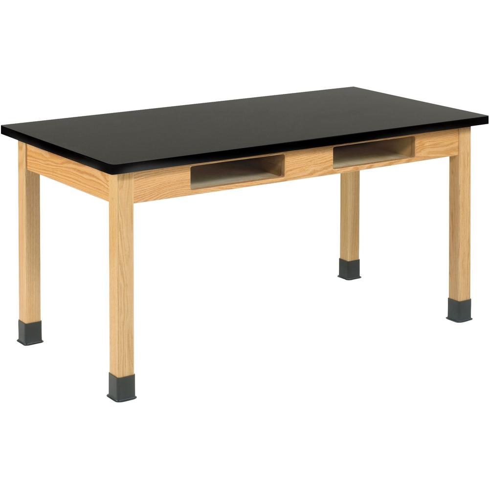 Diversified Spaces PerpetuLab Wooden Leg Science Table with Plain Apron - For - Table TopRectangle Top - Square Leg Base - 4 Legs x 72" Table Top Width x 24" Table Top Depth x 1.25" Table Top Thicknes