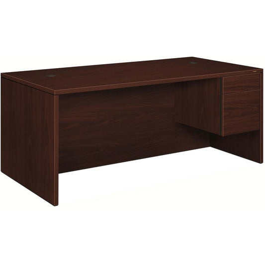 HON 10500 H10585R Pedestal Desk - 72" x 36"29.5" - 2 x Box, File Drawer(s)Right Side - Flat Edge