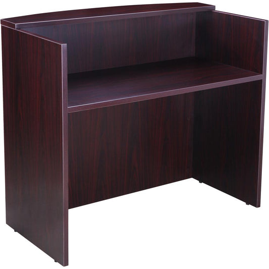 Boss Reception Desk - 42" Height x 71" Width x 36" Depth - Assembly Required - Mahogany - Wood - 1 Each