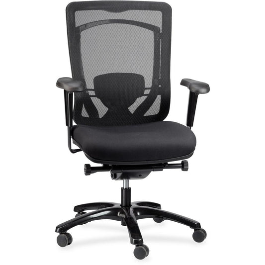 Eurotech Monterey Executive Chair - Black Fabric Seat - Black Titanium Frame - 5-star Base - 1 Each