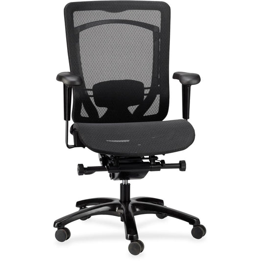 Eurotech Monterey All Mesh Executive Chair - Black Seat - Black Back - Black Titanium Frame - 5-star Base - 1 Each