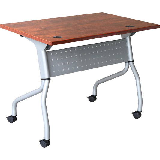 Lorell Cherry Flip Top Training Table - For - Table TopRectangle Top - Four Leg Base - 4 Legs x 23.60" Table Top Width x 48" Table Top Depth - 29.50" Height x 47.25" Width x 23.63" Depth - Assembly Re