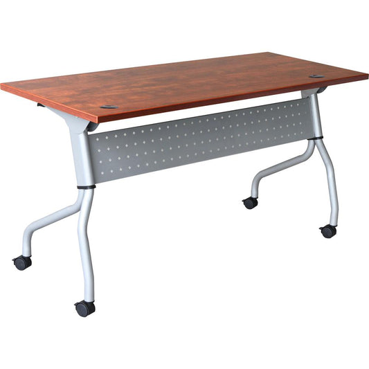 Lorell Cherry Flip Top Training Table - For - Table TopRectangle Top - Four Leg Base - 4 Legs x 23.60" Table Top Width x 72" Table Top Depth - 29.50" Height x 70.88" Width x 23.63" Depth - Assembly Re