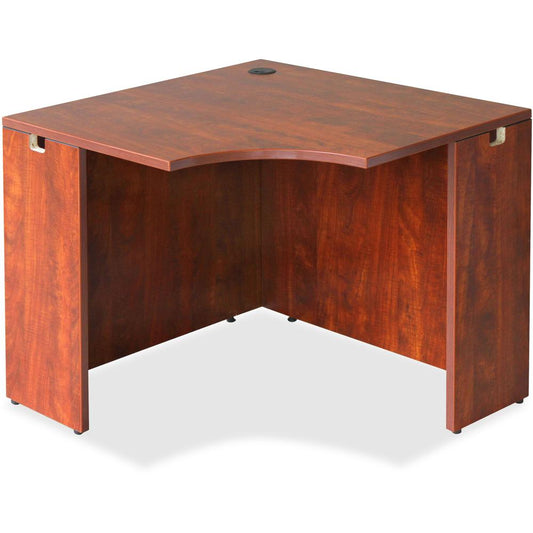 Lorell Essentials Series Cherry Laminate Corner Desk - For - Table TopLaminated Top x 35.38" Table Top Width x 35.38" Table Top Depth x 1" Table Top Thickness - 29.50" Height - Assembly Required - Che