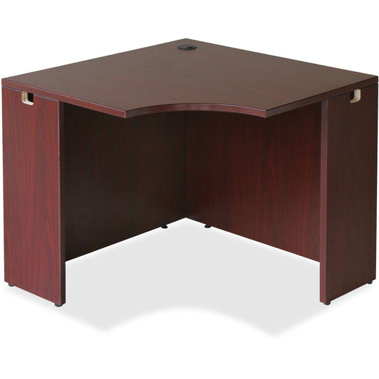 Lorell Essentials Series Mahogany Corner Desk - For - Table TopLaminated Rectangle, Mahogany Top x 35.38" Table Top Width x 35.38" Table Top Depth x 1" Table Top Thickness - 29.50" Height - Assembly R