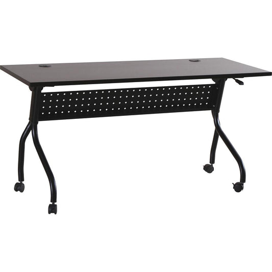 Lorell Espresso/Black Training Table - For - Table TopRectangle Top - Four Leg Base - 4 Legs x 48" Table Top Width x 23.50" Table Top Depth - 29.50" Height x 47.25" Width x 23.63" Depth - Assembly Req