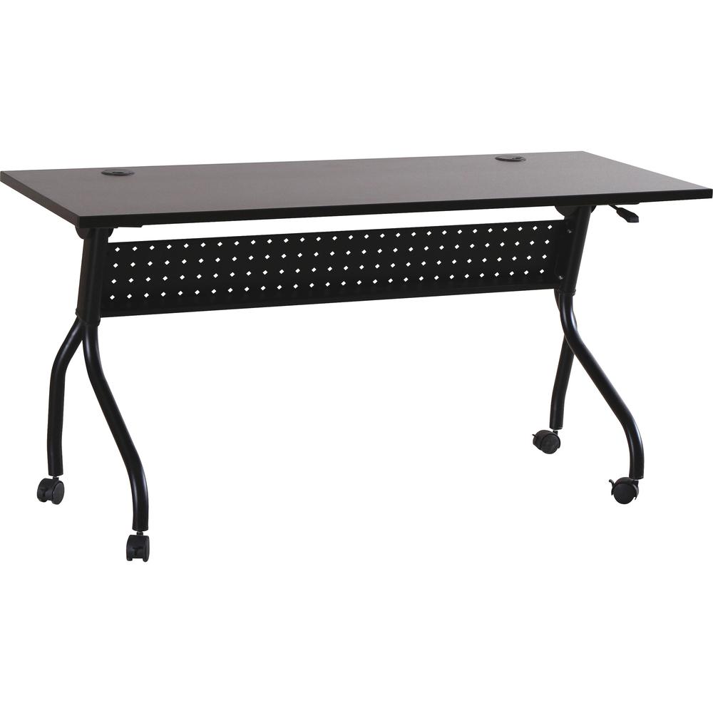 Lorell Espresso/Black Training Table - For - Table TopRectangle Top - Four Leg Base - 4 Legs x 60" Table Top Width x 23.50" Table Top Depth - 29.50" Height x 59" Width x 23.63" Depth - Assembly Requir