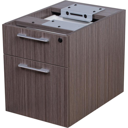 Boss Simple System Hanging Pedestal-3/4 Box/File - 15.5" x 22.8"19" - Box, File Drawer(s) - Finish: Driftwood, Silver