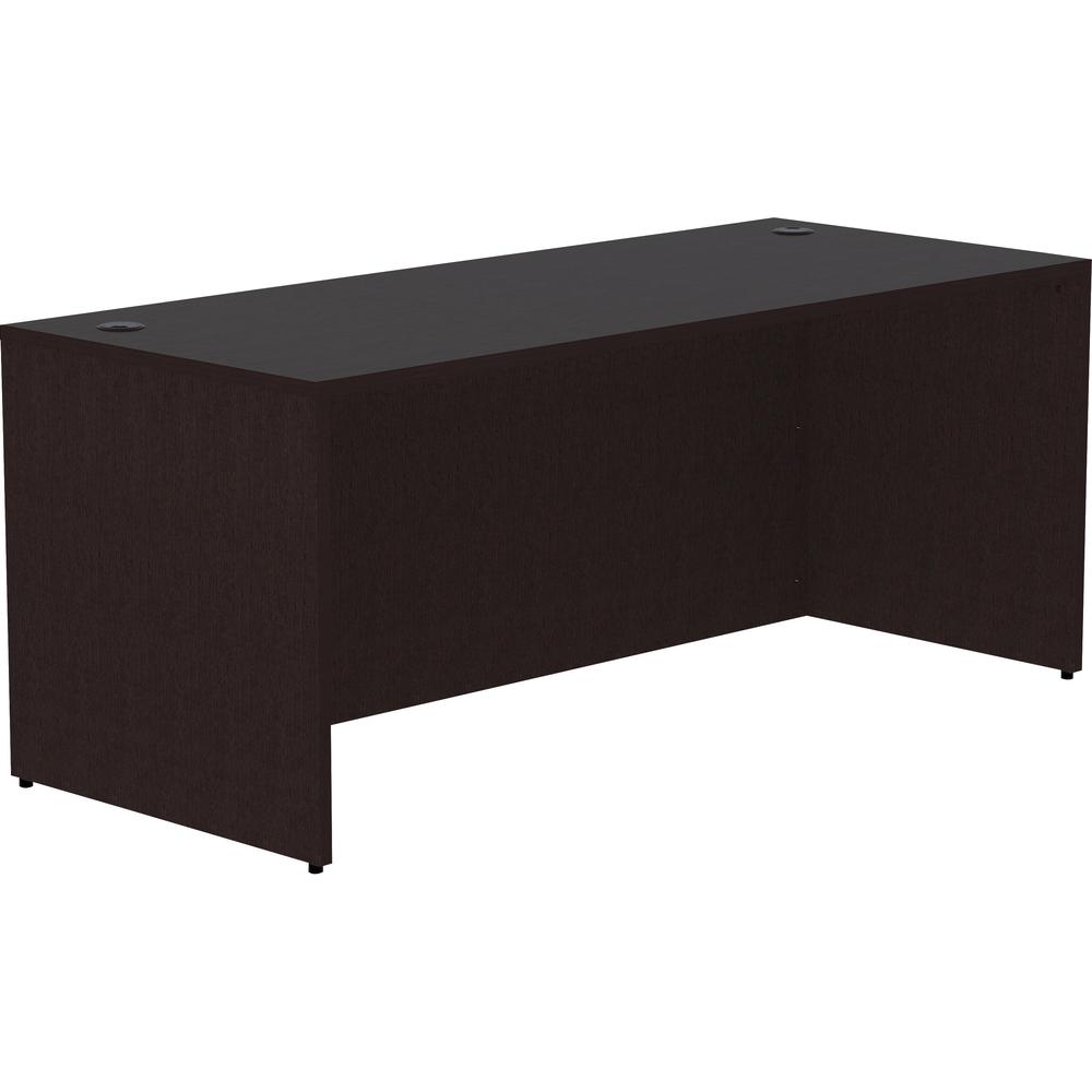 Lorell Espresso Laminate Desk - 72" x 30"29.5" Desk Shell, 1" - Finish: Espresso