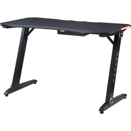 Lorell Standard Ergonomic Gaming Desk - x 47" Table Top Width x 23.75" Table Top Depth - 29" Height - Assembly Required - Black - 1 Each