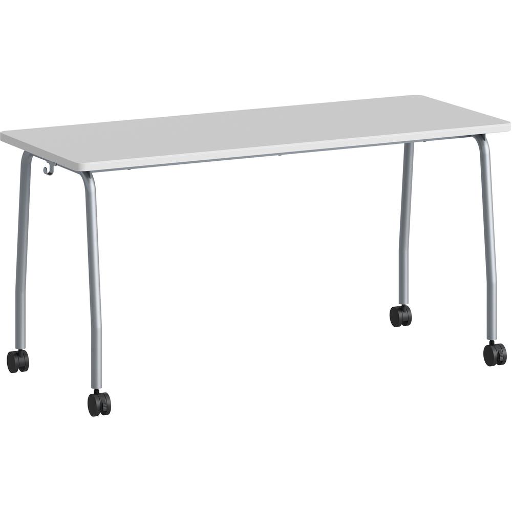 Lorell Training Table - For - Table TopLaminated Top - 29.50" Table Top Length x 23.63" Table Top Width x 1" Table Top Thickness - 59" Height - Assembly Required - Gray - Particleboard Top Material -