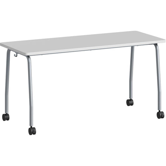 Lorell Training Table - For - Table TopLaminated Top - 29.50" Table Top Length x 23.63" Table Top Width x 1" Table Top Thickness - 59" Height - Assembly Required - Gray - Particleboard Top Material -