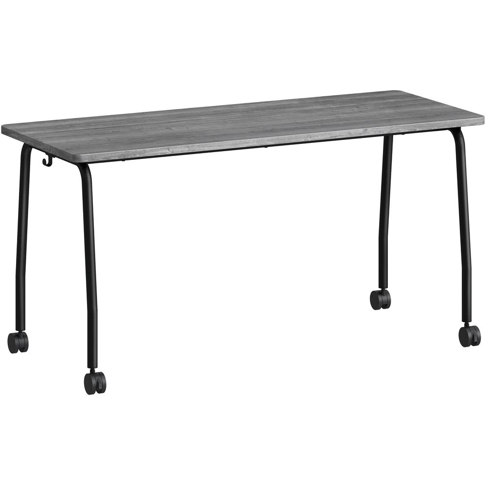 Lorell Training Table - For - Table TopLaminated Top - 29.50" Table Top Length x 23.63" Table Top Width x 1" Table Top Thickness - 59" Height - Assembly Required - Weathered Charcoal - Particleboard T