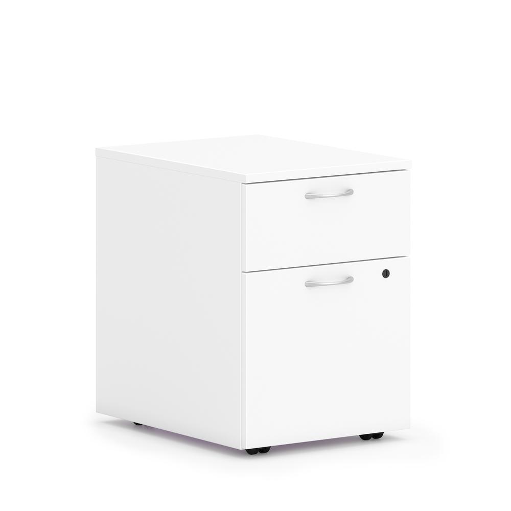 HON Mod HLPLPMBF Pedestal - 15" x 20"20" - 2 x Box, File Drawer(s) - Finish: Simply White