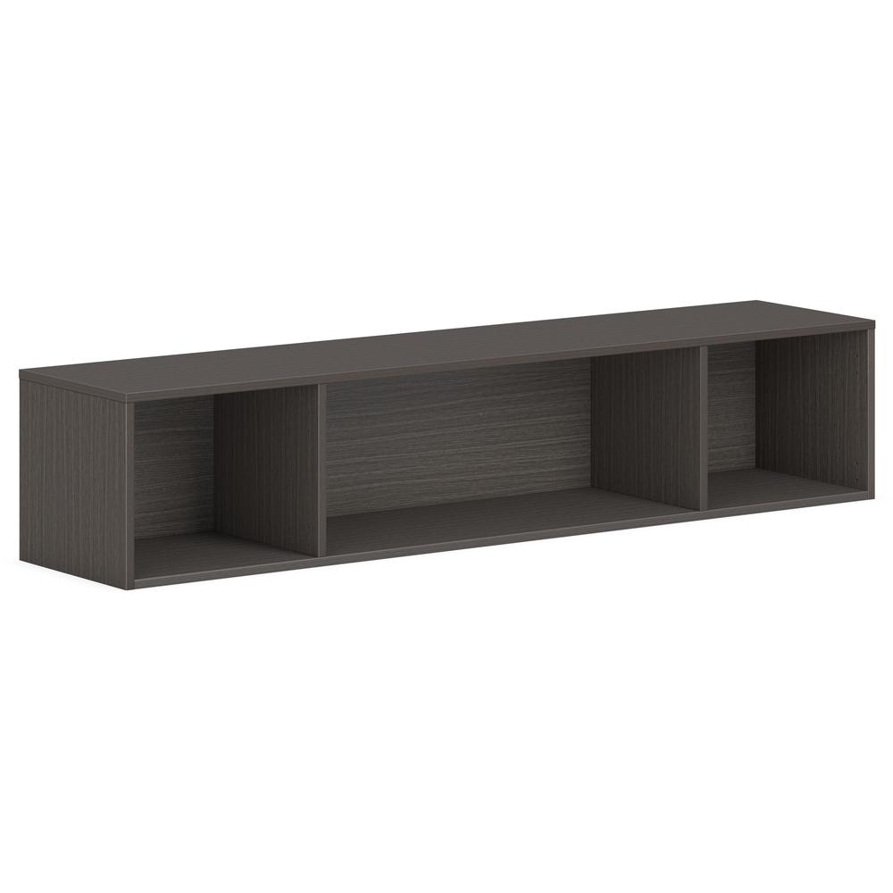 HON Mod Wall Mounted Storage | Open | 66"W | Slate Teak Finish - 66" x 14"39.8" - Finish: Slate Teak