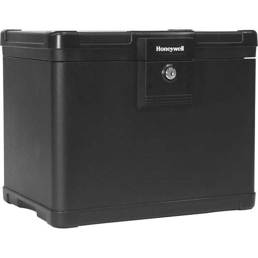 Honeywell Fire & Water Safe File Chest - 0.60 ft¬≥ - Key Lock - Water Proof, Fire Resistant - for File, USB Drive, CD, Digital Media - Internal Size 10.10" x 12.20" x 8.50" - Overall Size 12.9" x 15.9"