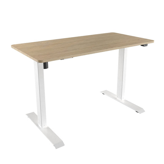 Techni Mobili Power Adjustable Sit to Stand Desk, Oak