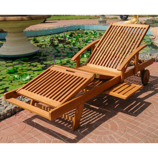 Royal Tahiti Outdoor Chaise Lounge with Multi Sectional Deck