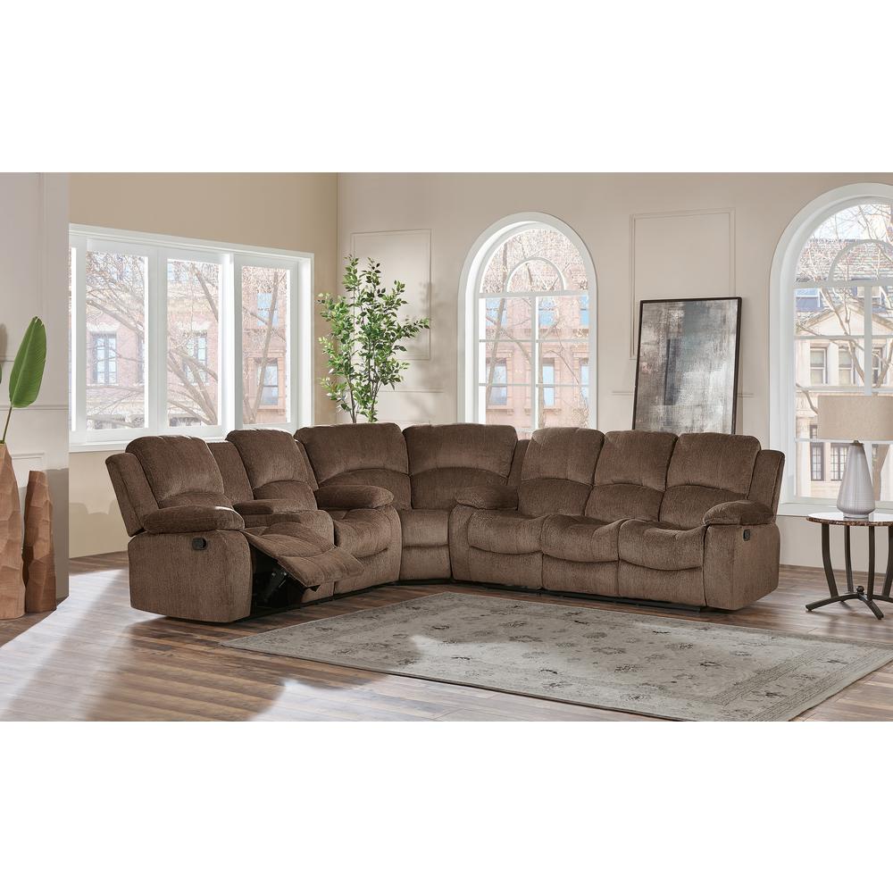 U3118C-Subaru Coffee-Sectional, 3Pc Sectional