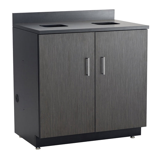 Hospitality Base Cabinet, Waste Receptacle Black/Asian Night