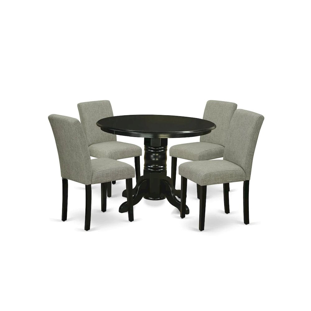 Dining Room Set Black, SHAB5-BLK-06