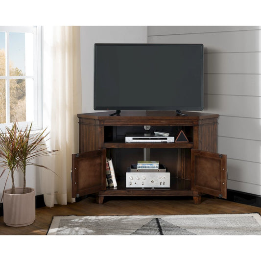 Martin Svensson Home La Jolla 50" Corner TV Stand, Coffee Walnut