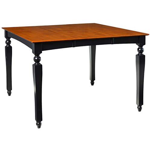 Chelsea  Gathering  54"  square  counter  height  dining  table  with  18"  butterfly  leaf  in  Black  Finish