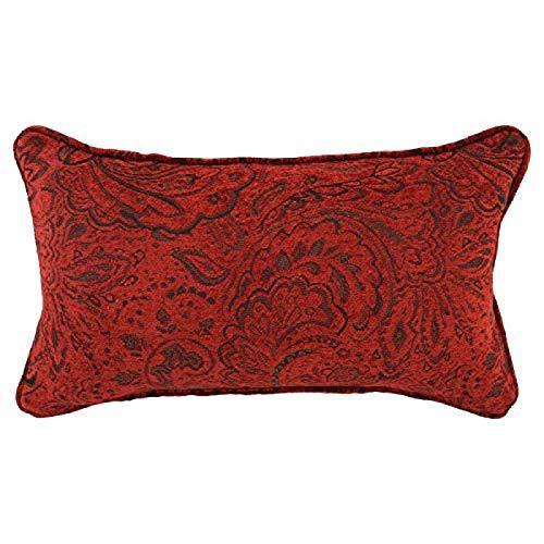 20-inch by 12-inch Double-corded Patterned Jacquard Chenille Back Support PIllow with Insert