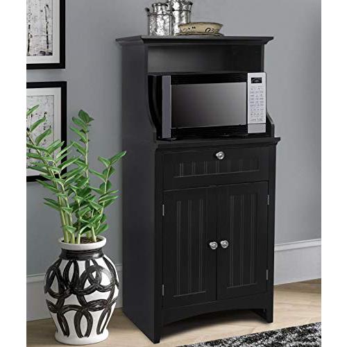 Microwave/Coffee Maker Utility Cabinet in Black