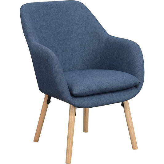 Charlotte Accent Chair, Denim Blue Linen