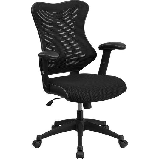 High Back Designer Black Mesh Executive Swivel Ergonomic Office Chair with Adjustable Arms