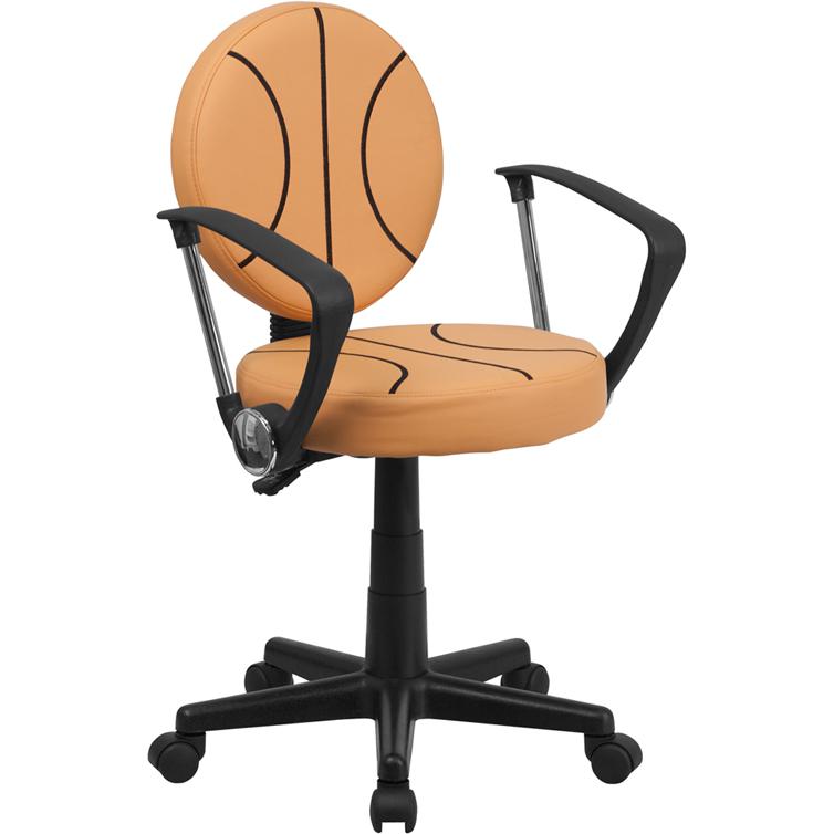 Basketball Swivel Task Office Chair with Arms