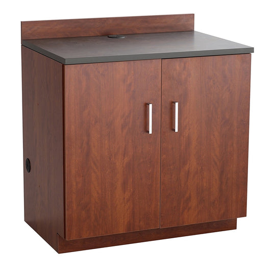 Hospitality Base Cabinet, Two Door Rustic Slate/Mahogany