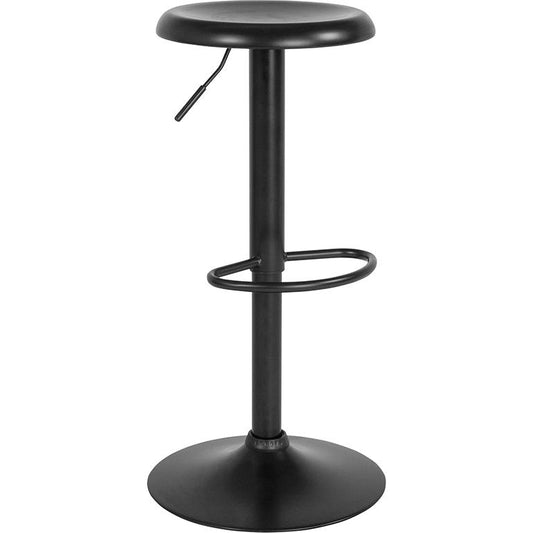 Madrid Series Adjustable Height Retro Barstool in Black Finish