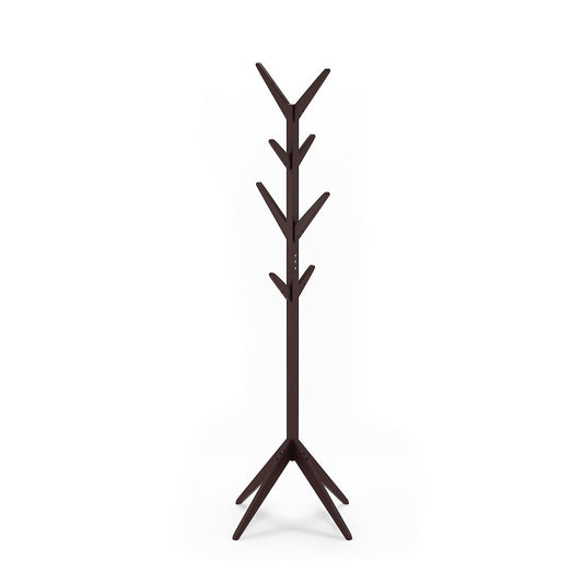 Furinno Yaotai Tree-shaped Hat and Coat Rack Stand, Espresso