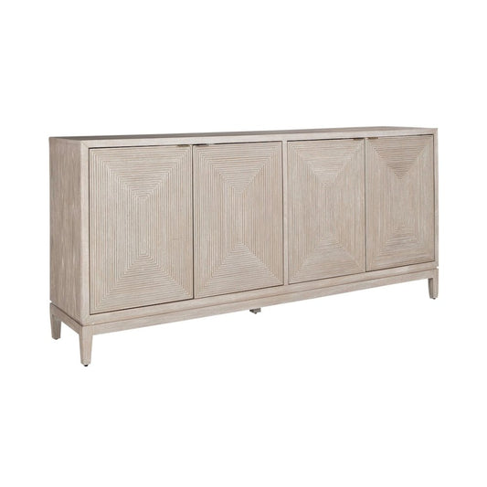 Kinsley 4 Door Accent Cabinet, W18 x D78 x H36, Light Gray