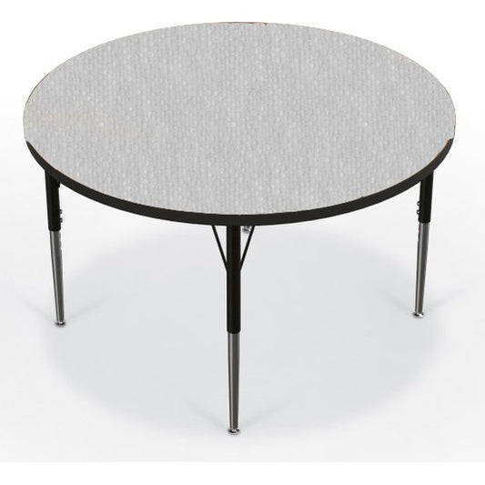 Activity Table - 42" Round - Gray Nebula Top Surface - Black Edgeband