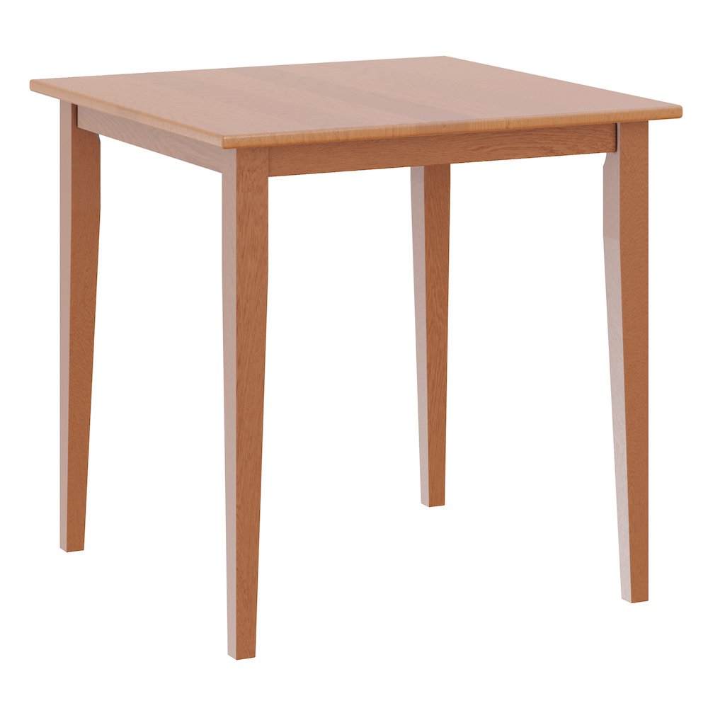 Groveland Square Dining Table, Shaker Leg, Light Oak Finish