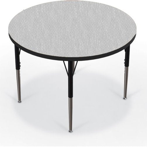 Activity Table - 36" Round - Gray Nebula Top Surface - Black Edgeband