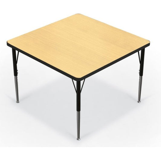 Activity Table - 36" Square - Fusion Maple Top Surface - Black Edgeband