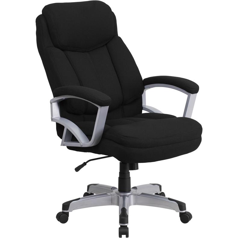 HERCULES Series Big & Tall 500 lb. Rated Black Fabric Executive Swivel Ergonomic Office Chair with Arms