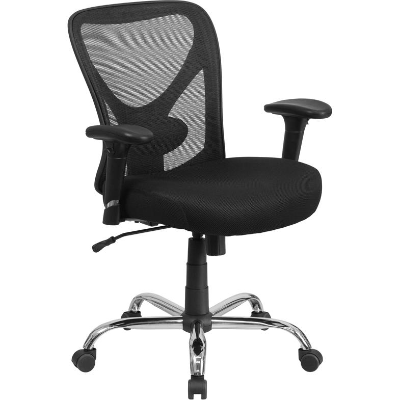 Big & Tall Office Chair | Adjustable Height Mesh Swivel Office Chair with Wheels