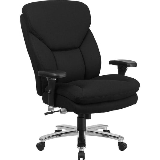 HERCULES Series 24/7 Intensive- Use Big & Tall 400 lb. Rated Black Fabric Executive Ergonomic Office Chair with Lumbar Knob